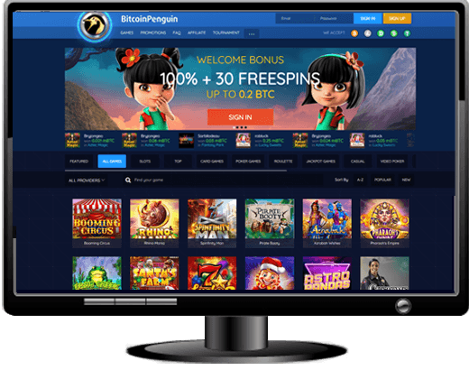 Bitcoin Penguin Casino Website