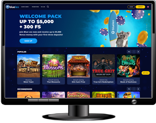 Blue Leo Casino Website