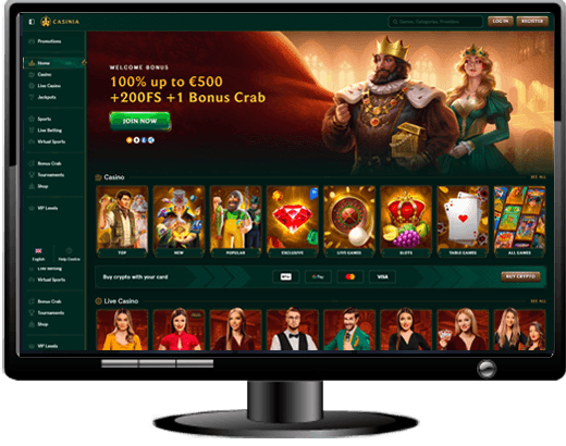 Casinia Casino Website