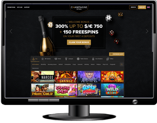 Champagne Spins Casino Website