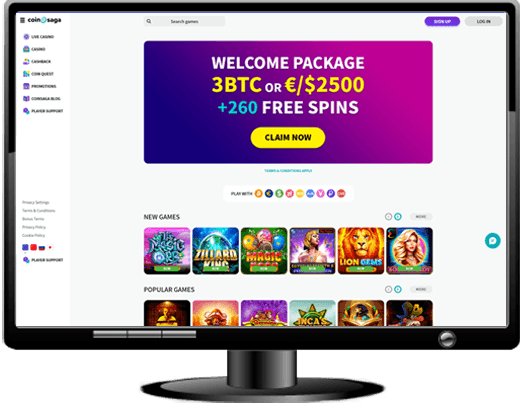 Coin Saga Casino Website