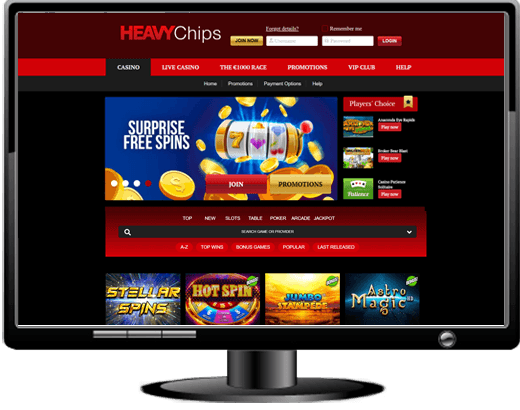 HeavyChips Casino Website