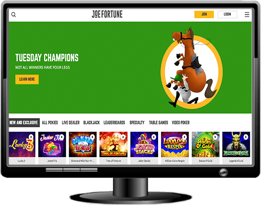 Joe Fortune Casino Website