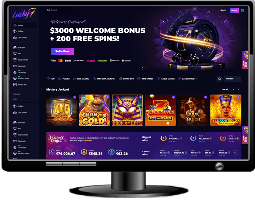 Lucky7even Casino Website