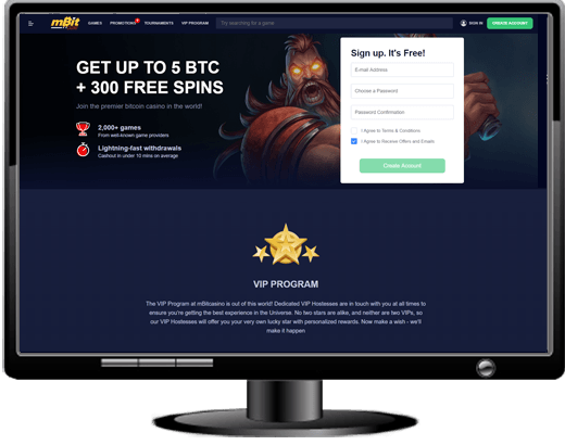 mBit Casino Website