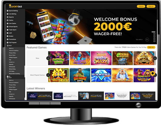 MrLucky365 Casino Website