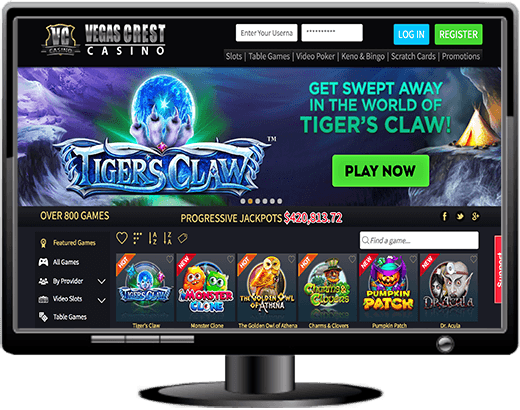 Vegas Crest Casino Website