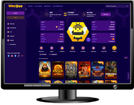 Wazbee Casino Website