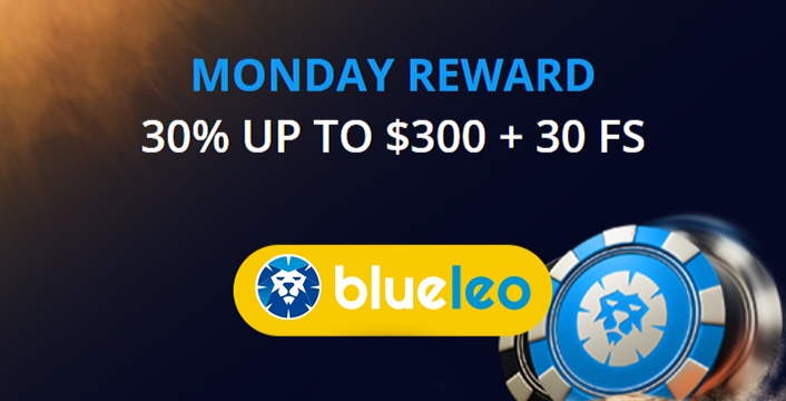 Blue Leo Casino Get 30 Free Spins and a 30% Match Bonus Weekly