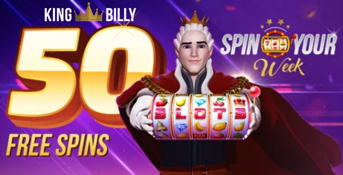 Get 50 Free Spins Once a Week at King Billy