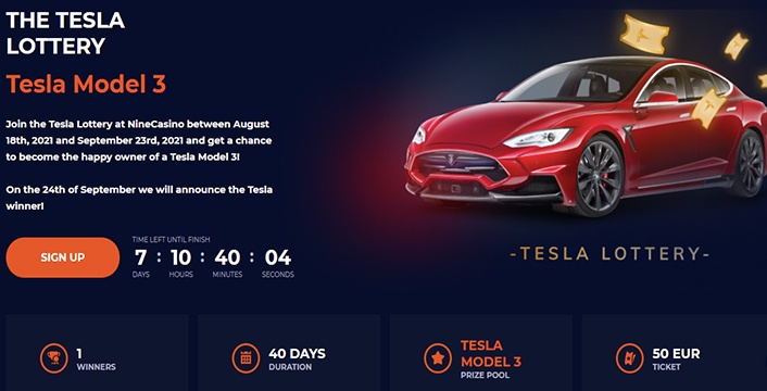 Nine Casino Take Part in the Tesla Lottery