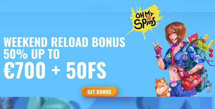 Oh My Spins Casino Get $1,050 and 50 Free Spins Weekly